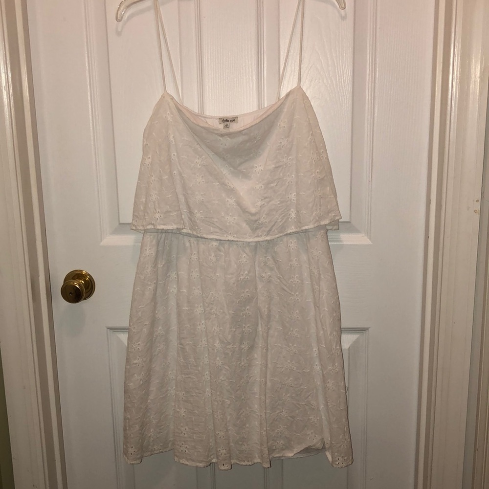 Flower embroidered dress